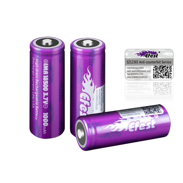 Efest Purple 18500 1000mAh 15A