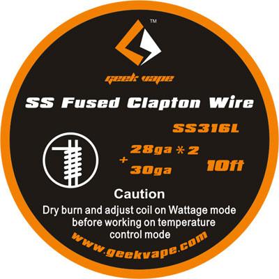 Rolo de 5M de SS Fused Clapton Wire By Geek Vape