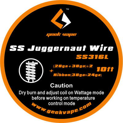 Rolo de 5M de SS Juggernaut Wire By Geek Vape