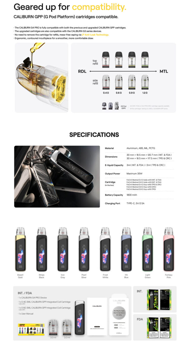 Kit Caliburn G4 Pro 35W By UWELL - Image 3