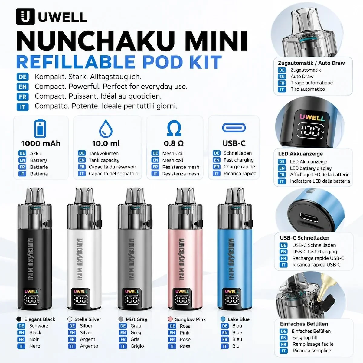 POD Nunchaku Mini By UWELL - Image 2